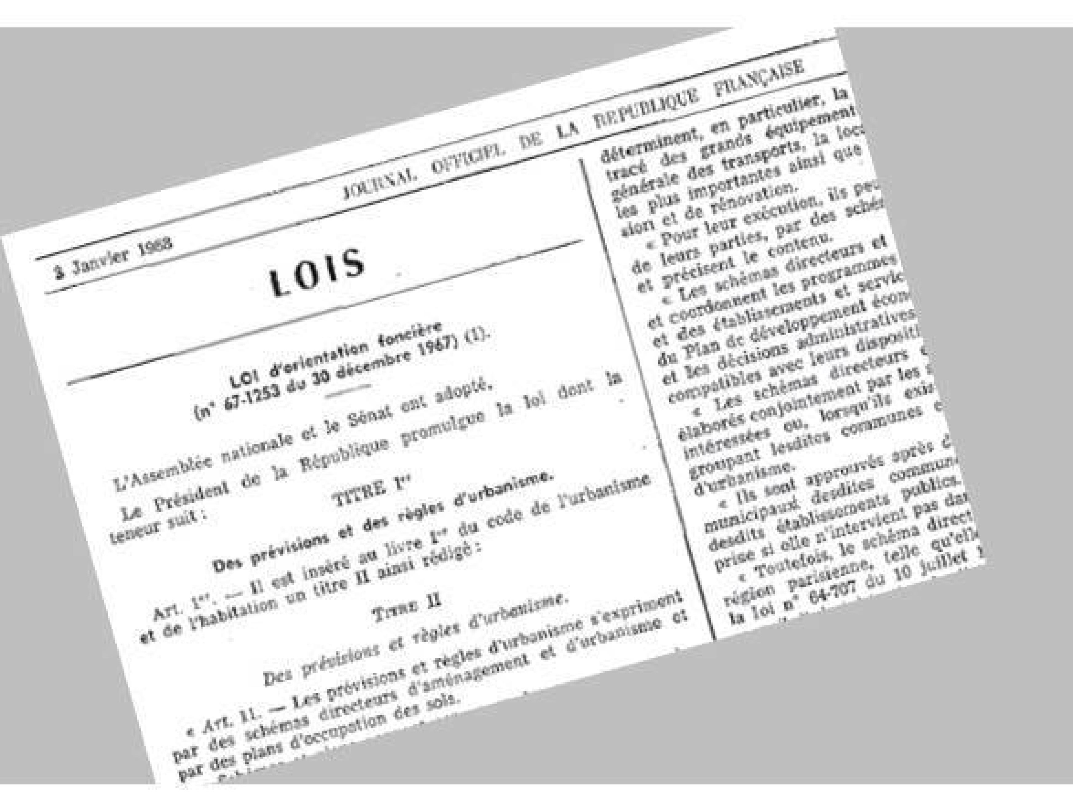 Actualité Il y a 50 ans, la Loi d'orientation foncière, la ZAC  réseauscet